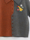 YANYAN KNITS Fall/Winter 2025 Collection: Wool Sweater YYK-YYW25-1311-PINSE (Color Block Design)
